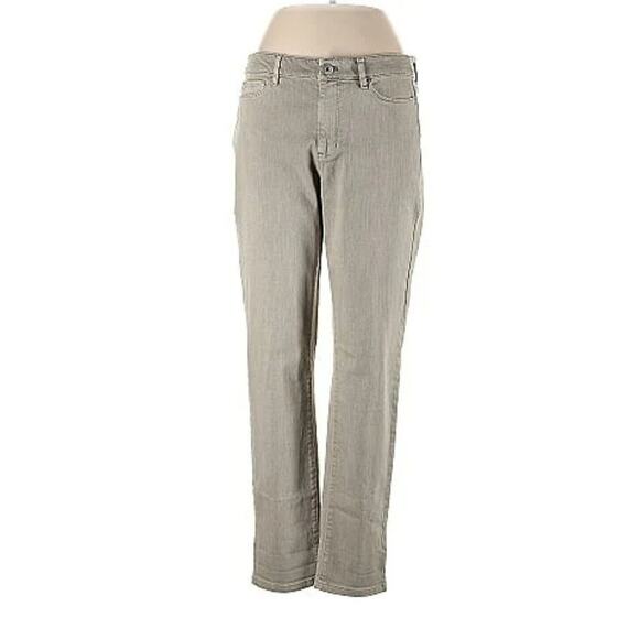 J. Jill Slim Leg Mid Rise Gray Denim Jeans Stretch Sz 16 EUC - Picture 1 of 8